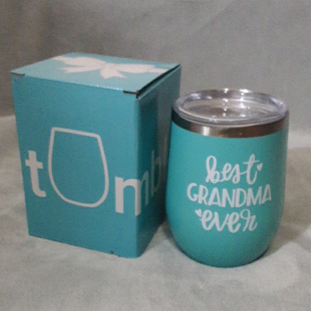 NWB tumbly "Best Grandma Ever" wine tumbler